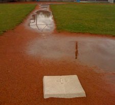 After raining cats and dogs, the Bats and Yard Dogs were washed out