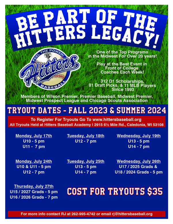 Hitters Baseball Home Page