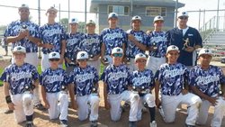 The U13 Hitters with the help of U14 OF/P Bradley Hansen entered the 14 yr old bracket in the CABA State Tournament held @ Nash Park in Kenosha, Wi. 