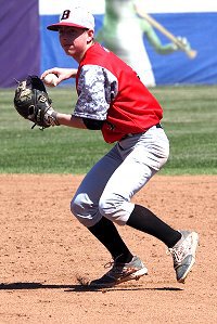 Second baseman David Cerqua had two hits in the game.