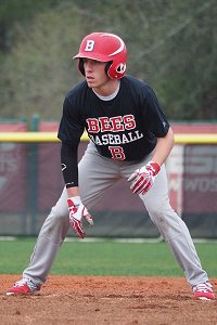 Left fielder Zach Bush paced the Bees with two hits in the game.