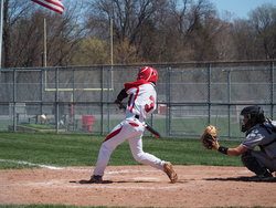 David Cerqua continued his hot hitting with three basehits against Syracuse.  (Credit: Matt Bush)