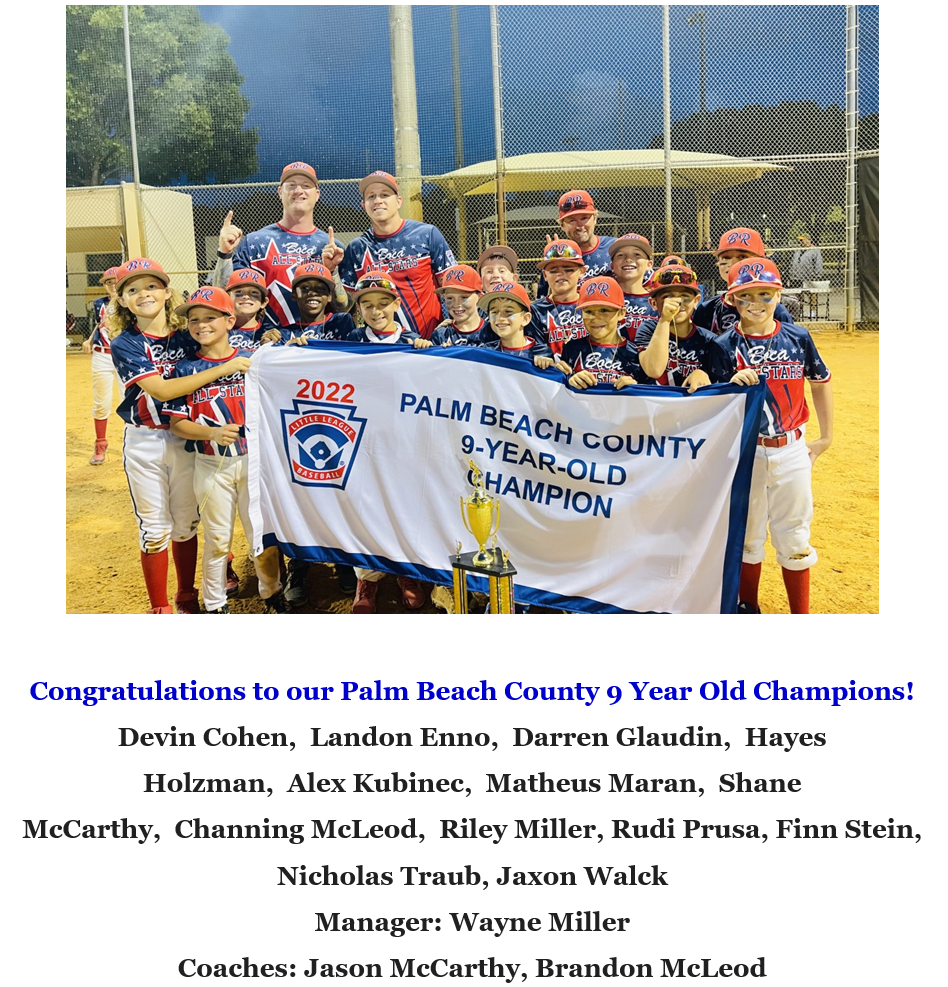 Boca Raton Little League Baseball