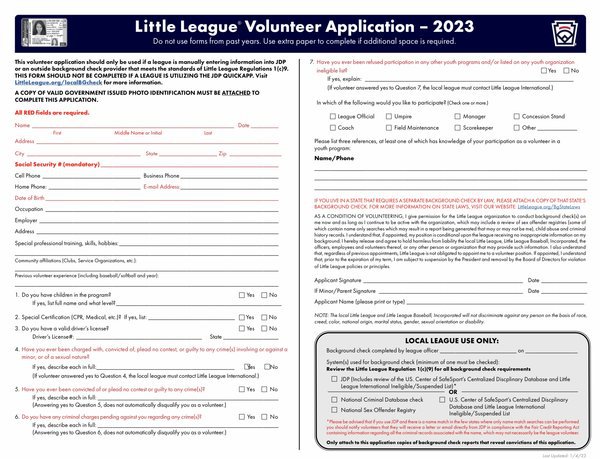 Volunteer Form 