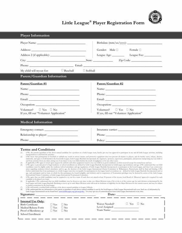Player Registration Form