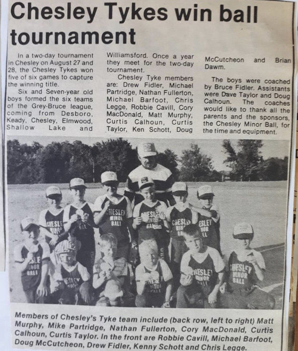 1988 Tyke Chesley tournament Champions