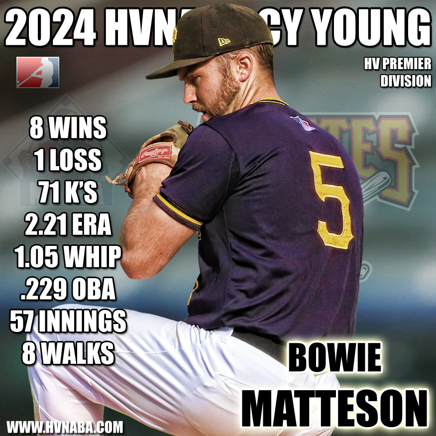 2024 Hudson Valley Premier Cy Young Bowie Matteson