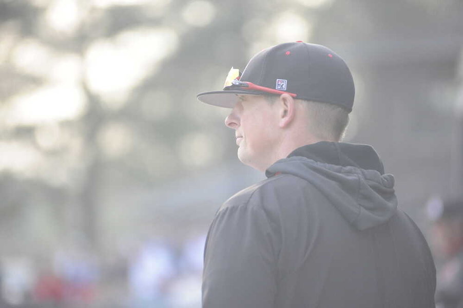 Assistant coach Jeremy Smith watches the Indians 
