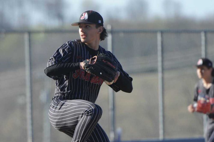 Jackson's Cole Koeberl winds to pitch