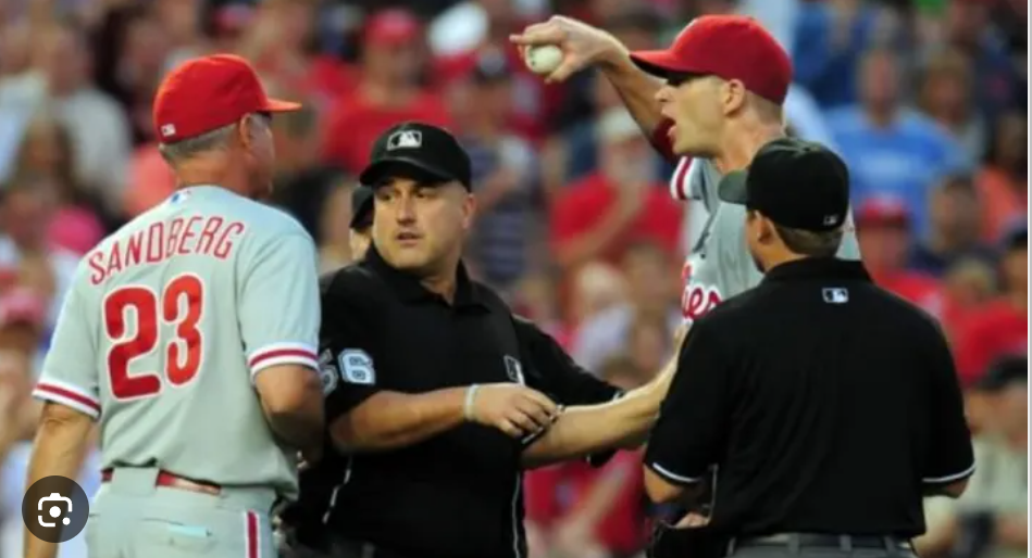 Ryne Sandberg was ejected in the 8th