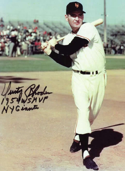 Dusty Rhodes, series MVP, warms-up