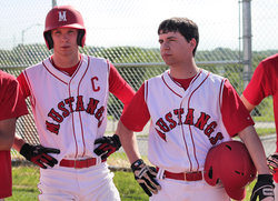 Captains Jordan Breyer and Chris Fairchild ready for the first alumni game in team history