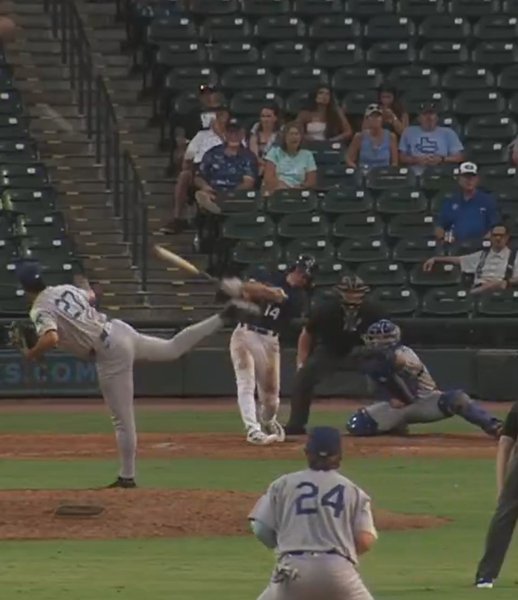 Lucas Spence went 2-for-3 with a three-run home run in his Double-A debut as the Corpus Christi Hooks knocked off the Tulsa Drillers, 7-5 