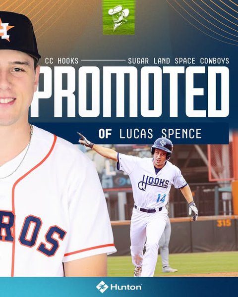 Astros Promote Former Muskie Lucas Spence to AAA
