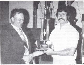 (Photo) Presentation of 1st Place Trophy for North Division to New Lowell's Bob Patton