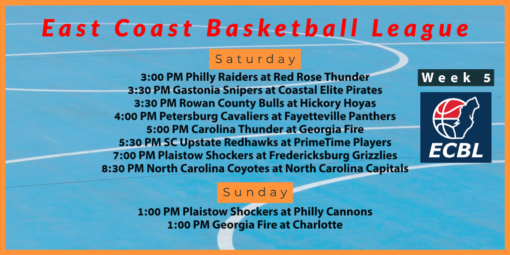 Full slate of games for ECBL Week 5
