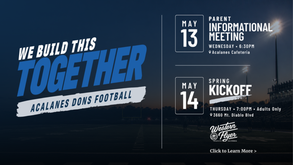 Acalanes Dons Football Spring Kickoff 2026