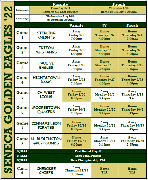 Seneca Golden Eagles Football Home Page