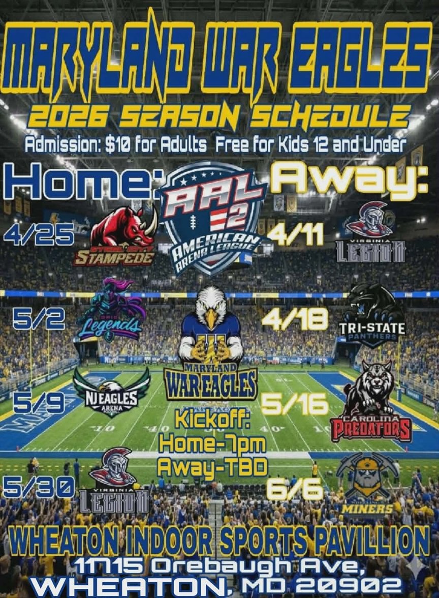 Here is the 2026 Maryland War Eagles schedule 