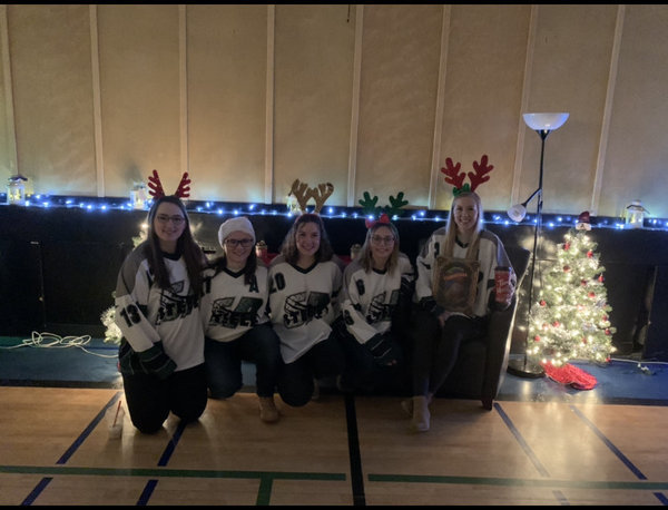 The girls visit St Jerome school