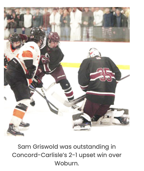 Sam Griswold was outstanding in Concord-Carlisle’s