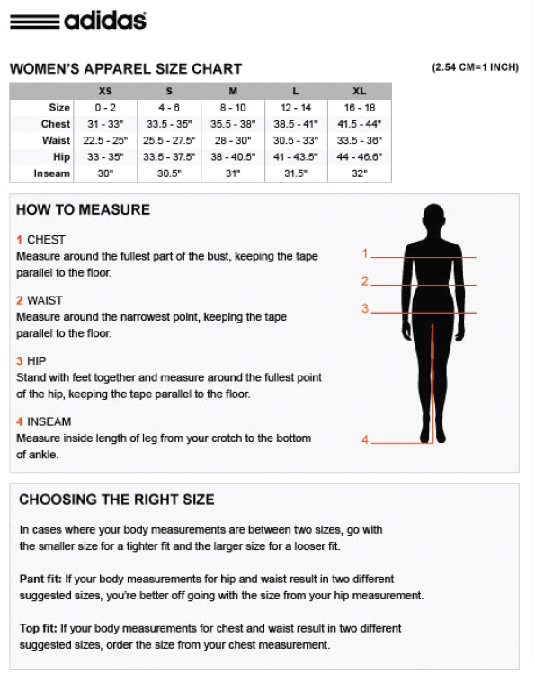 Adidas Climalite Polo Size Chart