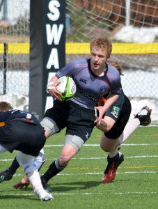 Kip Nilson and Greyson Lincoln tackling SWARM player