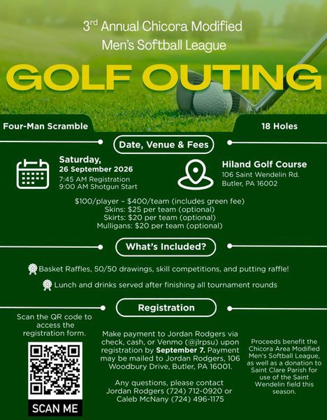 League Outing Scheduled for September 26
