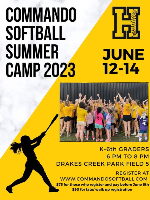 Register by clicking flyer  Pay Venmo @commandosoftball2023