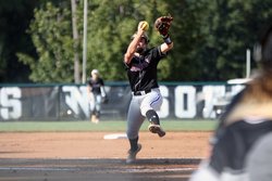 Lambert senior Kassidy Krupit delivers a pitch against North Forsyth