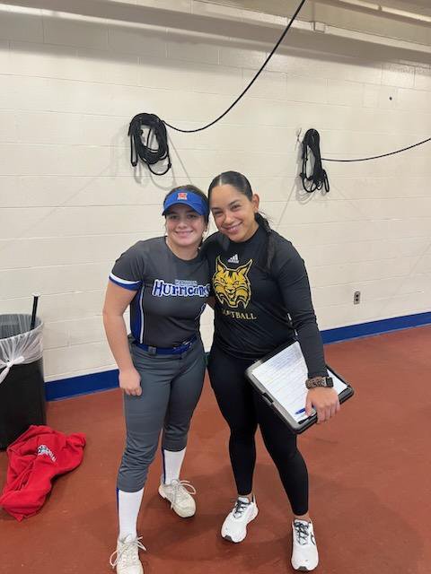 Bianca and Coach Perez at Quinnipiac University
